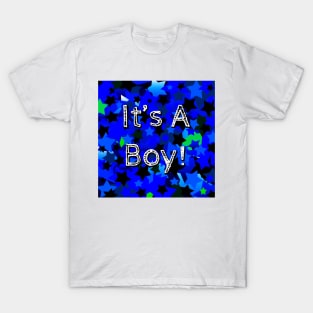 It's A Boy! Stars in Blue T-Shirt